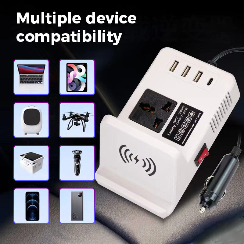 200W Power Inverters for Vehicles 12V/14V to 110V Car Inverter Converter