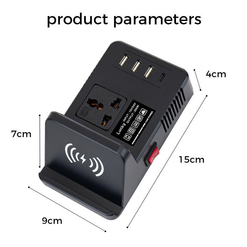 200W Power Inverters for Vehicles 12V/14V to 110V Car Inverter Converter