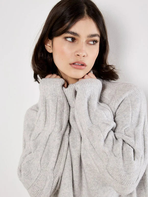 Cable Knit Roll Neck Jumper