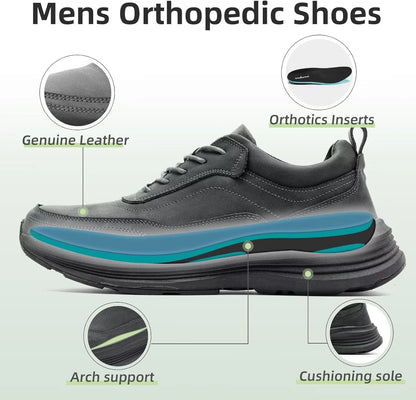 Men's Casual Arch Support Comfort Quick Recovery Orthopedic Walking Shoes