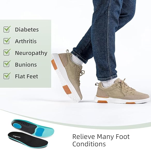 Orthopedic Casual Walking Shoes for Men - Comfortable Breathable with Arch Support, Shock Absorption, and Anti-slip Features