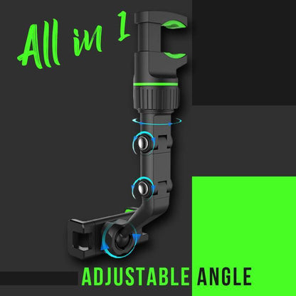 Soporte multifuncional para teléfono en el espejo retrovisor