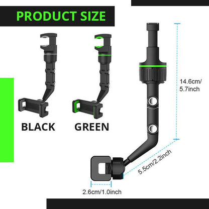 Soporte multifuncional para teléfono en el espejo retrovisor